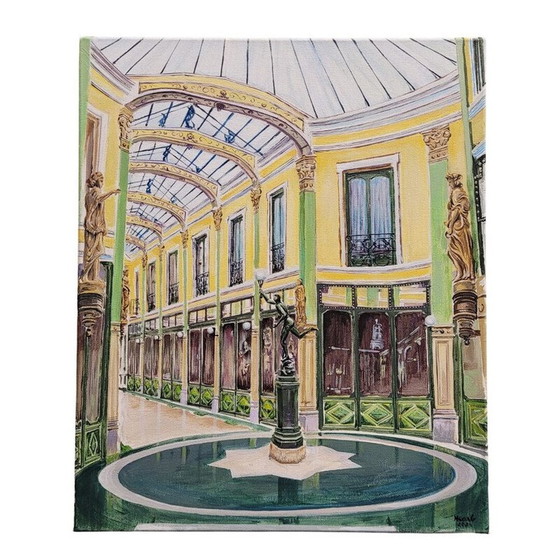 Image 1 of Peinture vintage représentant les plus beaux endroits de Valladolid par José A. Gutiérrez, Espagne 2024