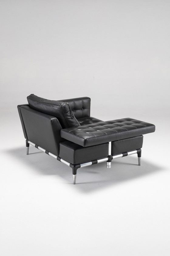 Image 1 of Cassina "Prive" Leather Set By Phillippe Starck