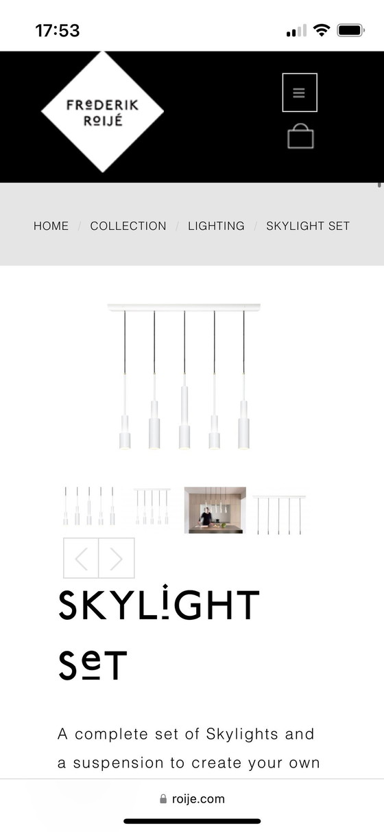 Image 1 of Lampe Skylight Set White