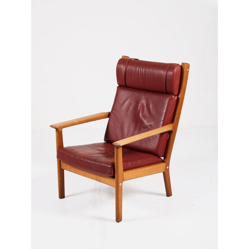 Fauteuil à dossier haut GE 265A vintage par Hans J. Wegner pour Getama, 1970