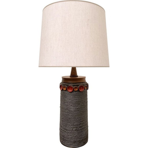 Lampe de table vintage en céramique de Perignem, Belgique