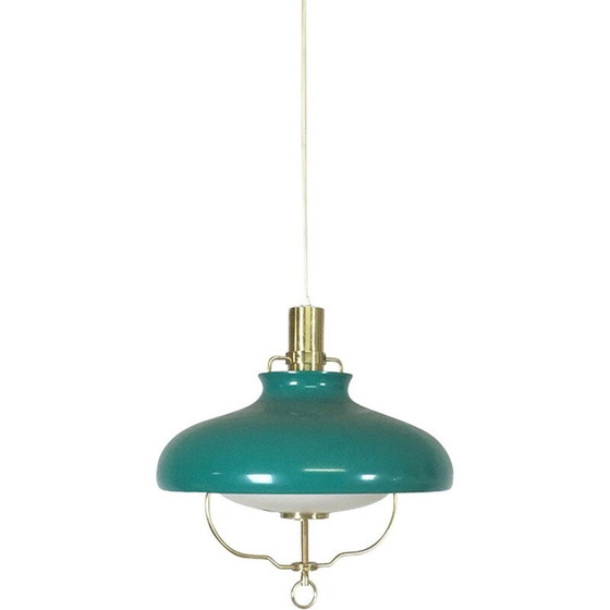 Image 1 of Suspension danoise Lyfa turquoise - années 1960