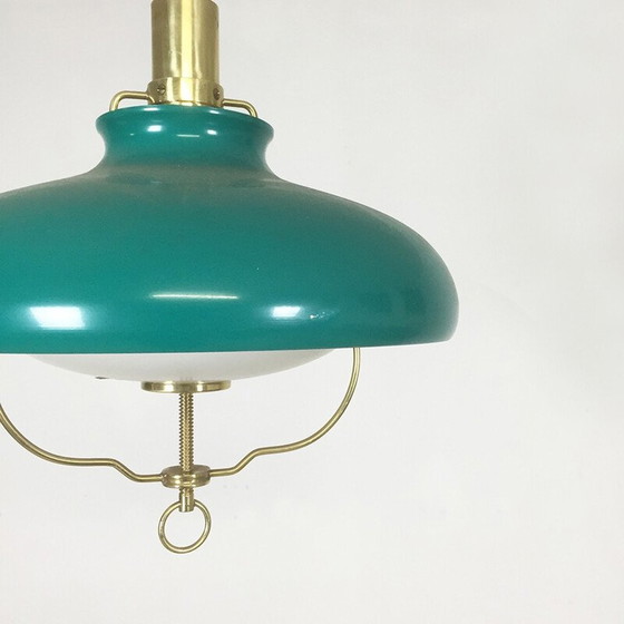 Image 1 of Suspension danoise Lyfa turquoise - années 1960