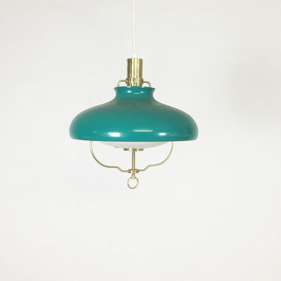 Image 1 of Suspension danoise Lyfa turquoise - années 1960