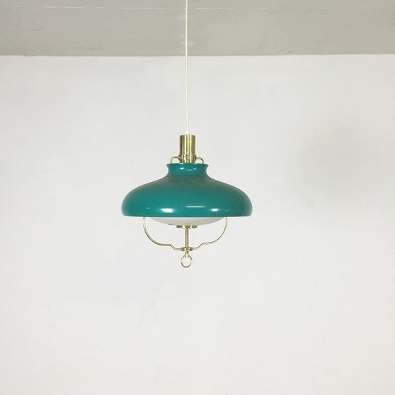 Image 1 of Suspension danoise Lyfa turquoise - années 1960