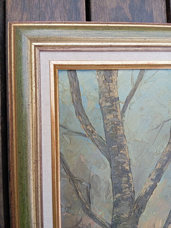 Image 1 of Huile Sur Toile Feu Forêt