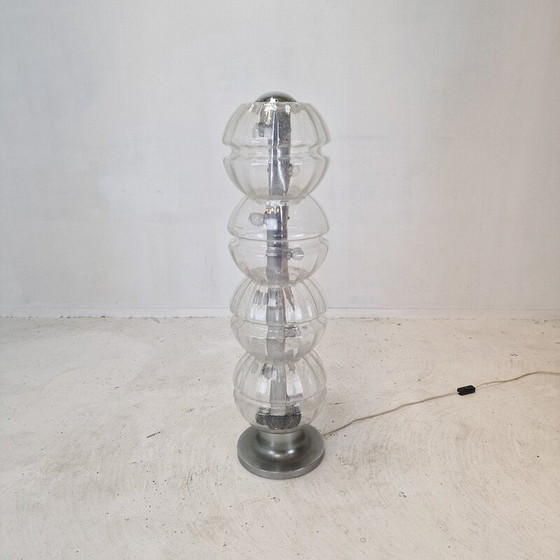 Image 1 of Lampadaire vintage en verre de l'ère spatiale, Italie 1980