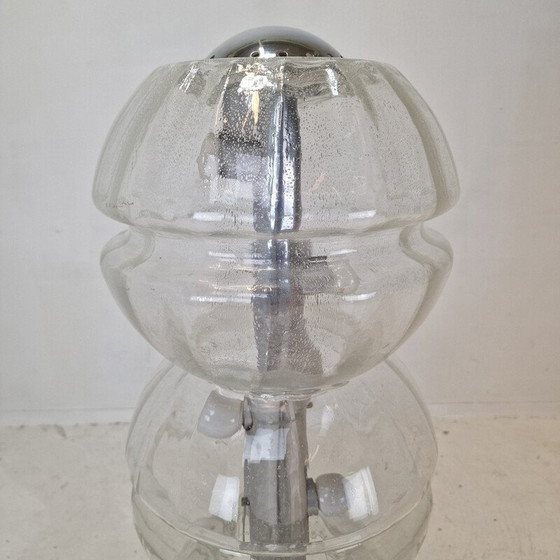 Image 1 of Lampadaire vintage en verre de l'ère spatiale, Italie 1980