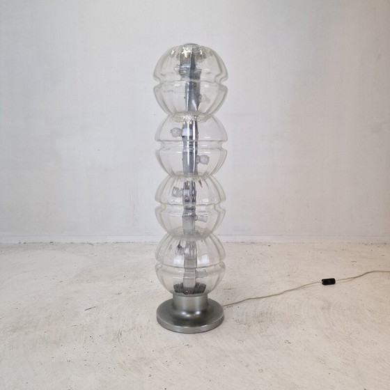 Image 1 of Lampadaire vintage en verre de l'ère spatiale, Italie 1980