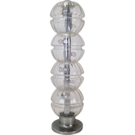 Image 1 of Lampadaire vintage en verre de l'ère spatiale, Italie 1980