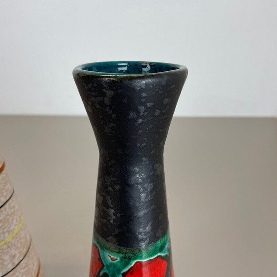 Image 1 of Paire de vases en poterie "Multi-Color" de Scheurich, Allemagne, années 1970