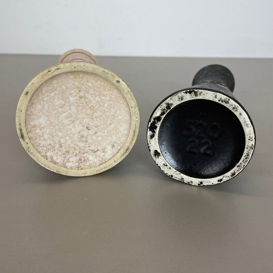Image 1 of Paire de vases en poterie "Multi-Color" de Scheurich, Allemagne, années 1970