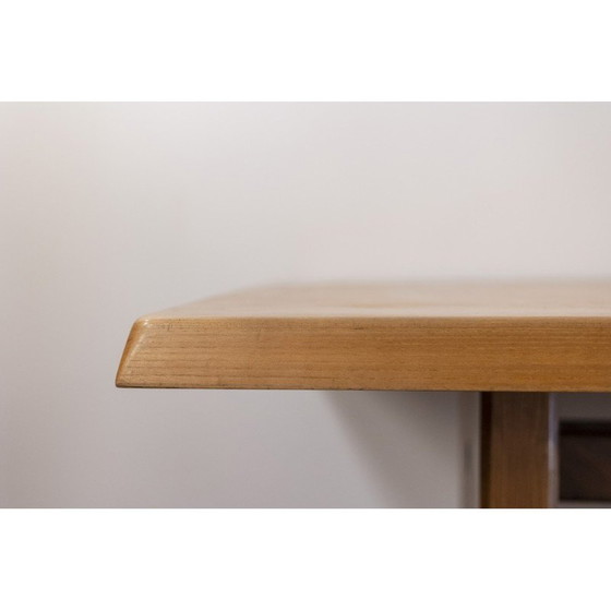 Image 1 of Table vintage en bois d'orme modèle T14A par Pierre Chapo, 1960s