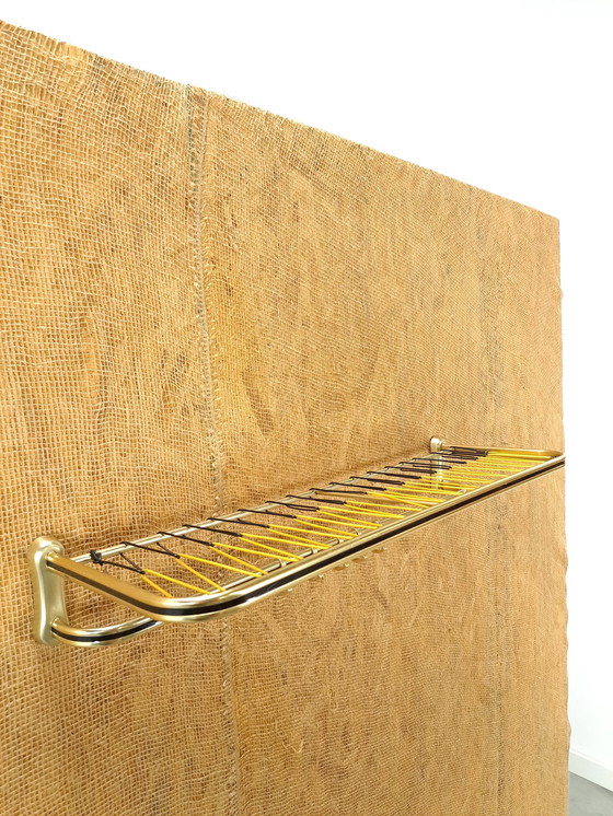 Image 1 of Train Wall Coat Rack Colour Gold With Hooks And Shelf, No 1