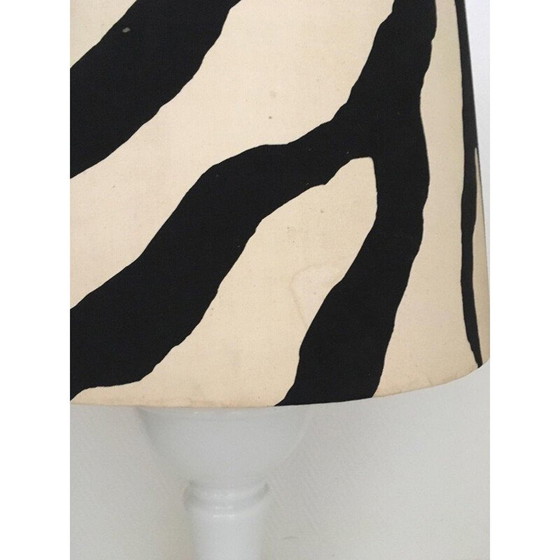 Image 1 of Lampe vintage avec base en verre blanc par Ingo Maurer pour Design M, Allemagne 1960