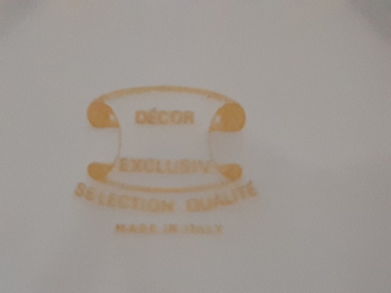 Image 1 of Vase italien Décor Exclusiv, martin-pêcheur en décoration florale, 20 cm, rare édition blanche.