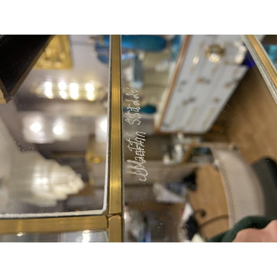 Image 1 of Miroir vintage noir et rouge par Martin Studio 2000s