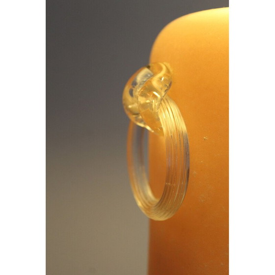 Image 1 of Lampe vintage en verre de Murano et métal laqué, Italie 1950