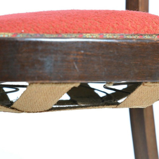 Image 1 of Chaise de salle à manger vintage en bois rouge