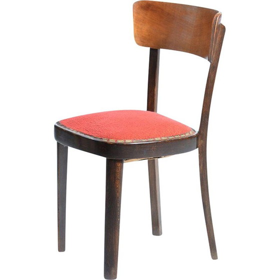 Image 1 of Chaise de salle à manger vintage en bois rouge