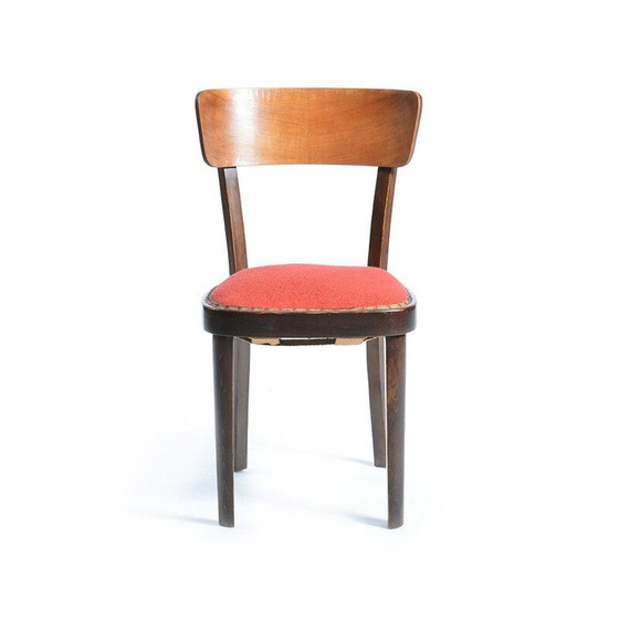 Image 1 of Chaise de salle à manger vintage en bois rouge