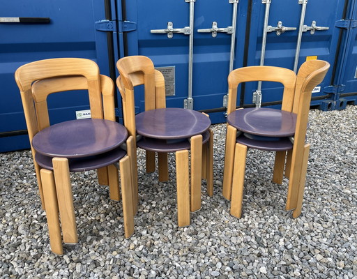 4x Bruno Rey, chaise, Kusch & Co, bicolore