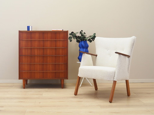 Fauteuil crème, Design danois, 1970S, Production : Danemark