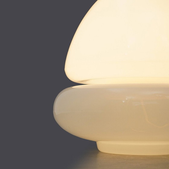 Image 1 of Lampe de table vintage en verre Muranoa avec double diffuseur, Italie 1970