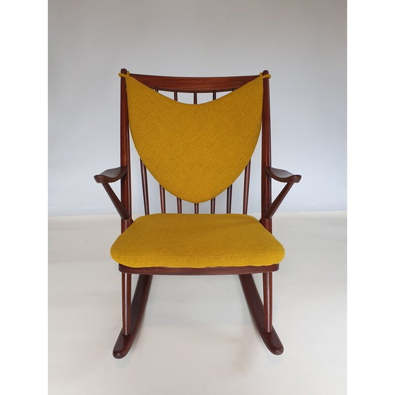 Image 1 of Chaise à bascule vintage en bois Afrormosia par Frank Reenskaug, 1960