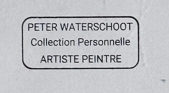 Image 1 of Peter Waterschoot 1969-2022 Très Belle Peinture Abstraite De Qualité 