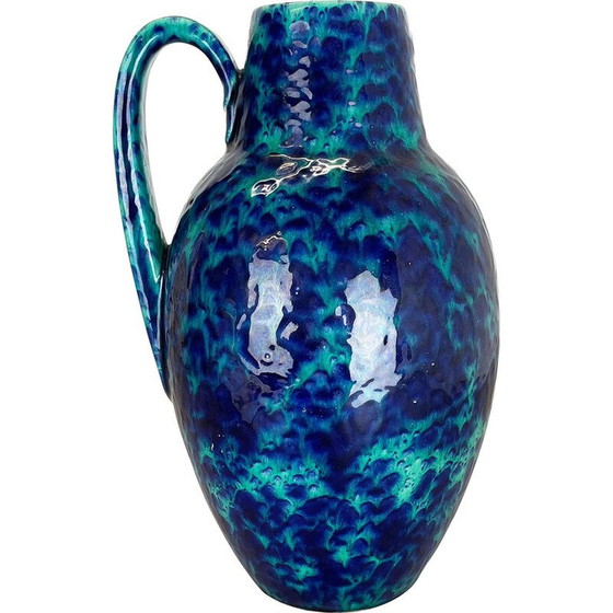 Image 1 of Vase de sol multicolore en poterie grasse de Scheurich, Allemagne, années 1970