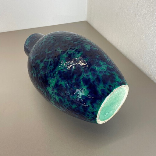 Vase de sol multicolore en poterie grasse de Scheurich, Allemagne, années 1970