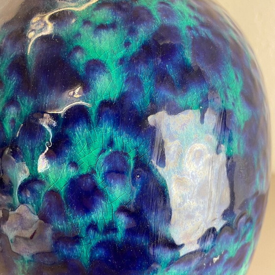 Image 1 of Vase de sol multicolore en poterie grasse de Scheurich, Allemagne, années 1970