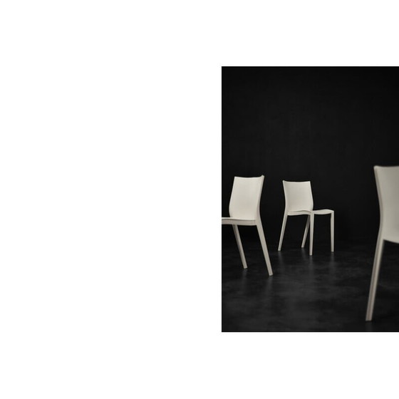 Image 1 of Ensemble de 5 chaises françaises vintage en plastique blanc Slick Slick par Philippe Starck pour Xo Design, 1999