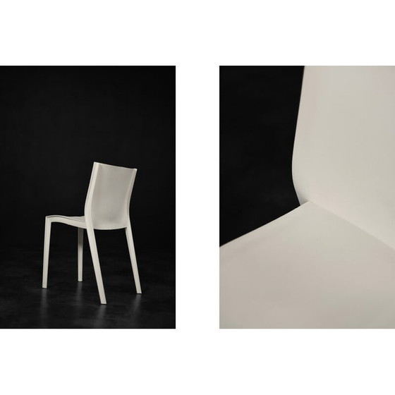 Image 1 of Ensemble de 5 chaises françaises vintage en plastique blanc Slick Slick par Philippe Starck pour Xo Design, 1999