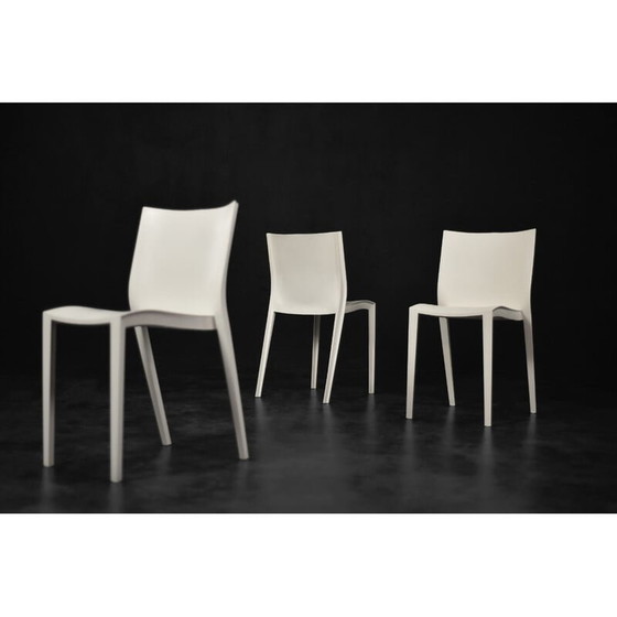Image 1 of Ensemble de 5 chaises françaises vintage en plastique blanc Slick Slick par Philippe Starck pour Xo Design, 1999