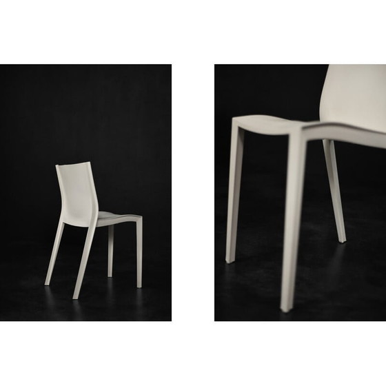 Image 1 of Ensemble de 5 chaises françaises vintage en plastique blanc Slick Slick par Philippe Starck pour Xo Design, 1999