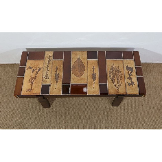 Image 1 of Table basse vintage en céramique de Vallauris par R. Capron, France 1960