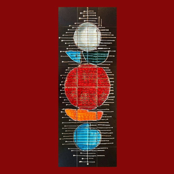 Image 1 of Composition abstraite en céramique vintage, France 1970