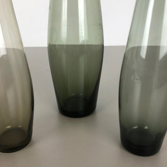 Image 1 of Ensemble de 3 vases vintage en turmaline par Wilhelm Wagenfeld pour le Wmf, Allemagne 1960