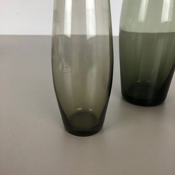 Image 1 of Ensemble de 3 vases vintage en turmaline par Wilhelm Wagenfeld pour le Wmf, Allemagne 1960