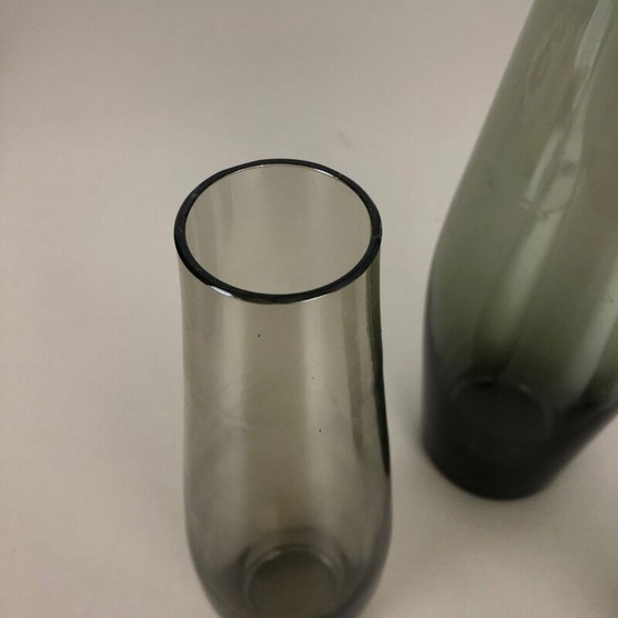 Image 1 of Ensemble de 3 vases vintage en turmaline par Wilhelm Wagenfeld pour le Wmf, Allemagne 1960