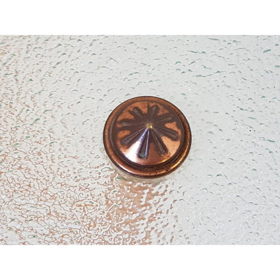 Image 1 of Table basse vintage en cuivre et verre, 1950