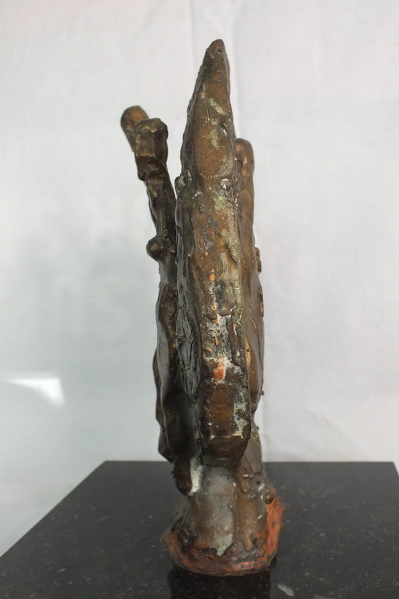 Image 1 of Statue en bronze avec monogramme