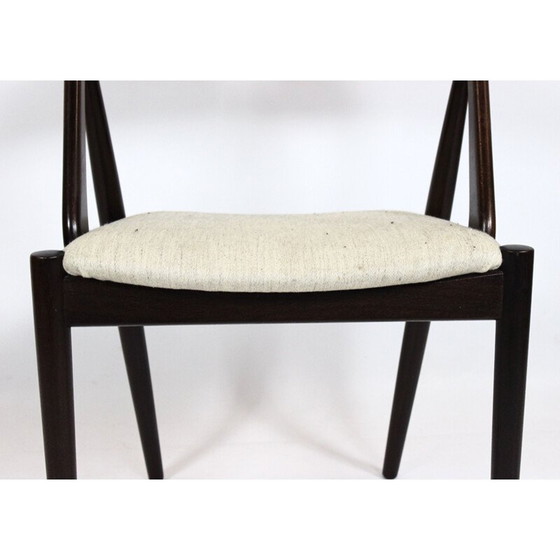 Image 1 of Ensemble de 6 chaises vintage en teck et tissu modèle 31 par Kai Kristiansen pour Schou Andersen, 1960