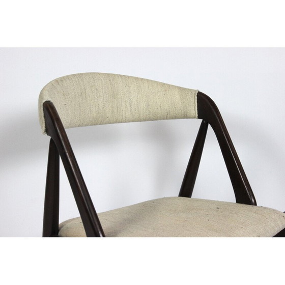 Image 1 of Ensemble de 6 chaises vintage en teck et tissu modèle 31 par Kai Kristiansen pour Schou Andersen, 1960