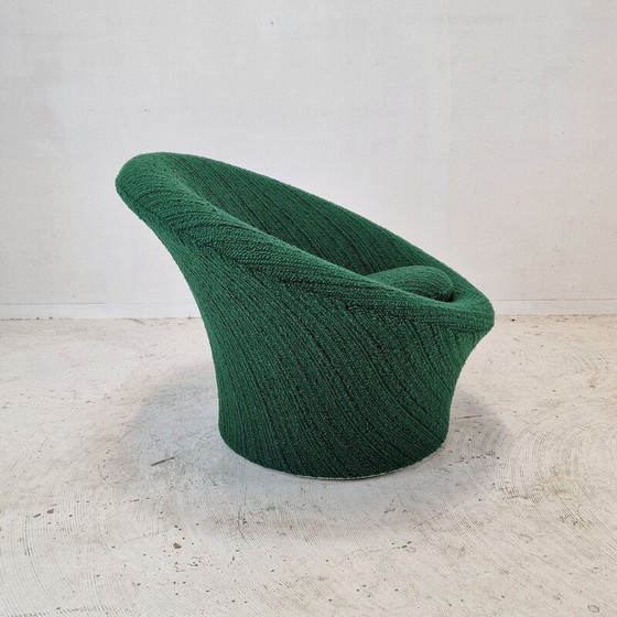 Image 1 of Fauteuil vintage avec ottoman en tissu de laine par Pierre Paulin pour Artifort, 1960