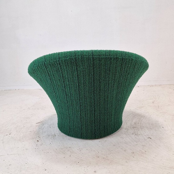 Image 1 of Fauteuil vintage avec ottoman en tissu de laine par Pierre Paulin pour Artifort, 1960