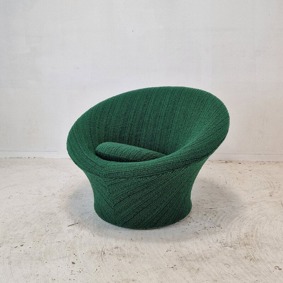 Image 1 of Fauteuil vintage avec ottoman en tissu de laine par Pierre Paulin pour Artifort, 1960
