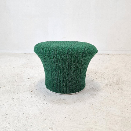 Image 1 of Fauteuil vintage avec ottoman en tissu de laine par Pierre Paulin pour Artifort, 1960